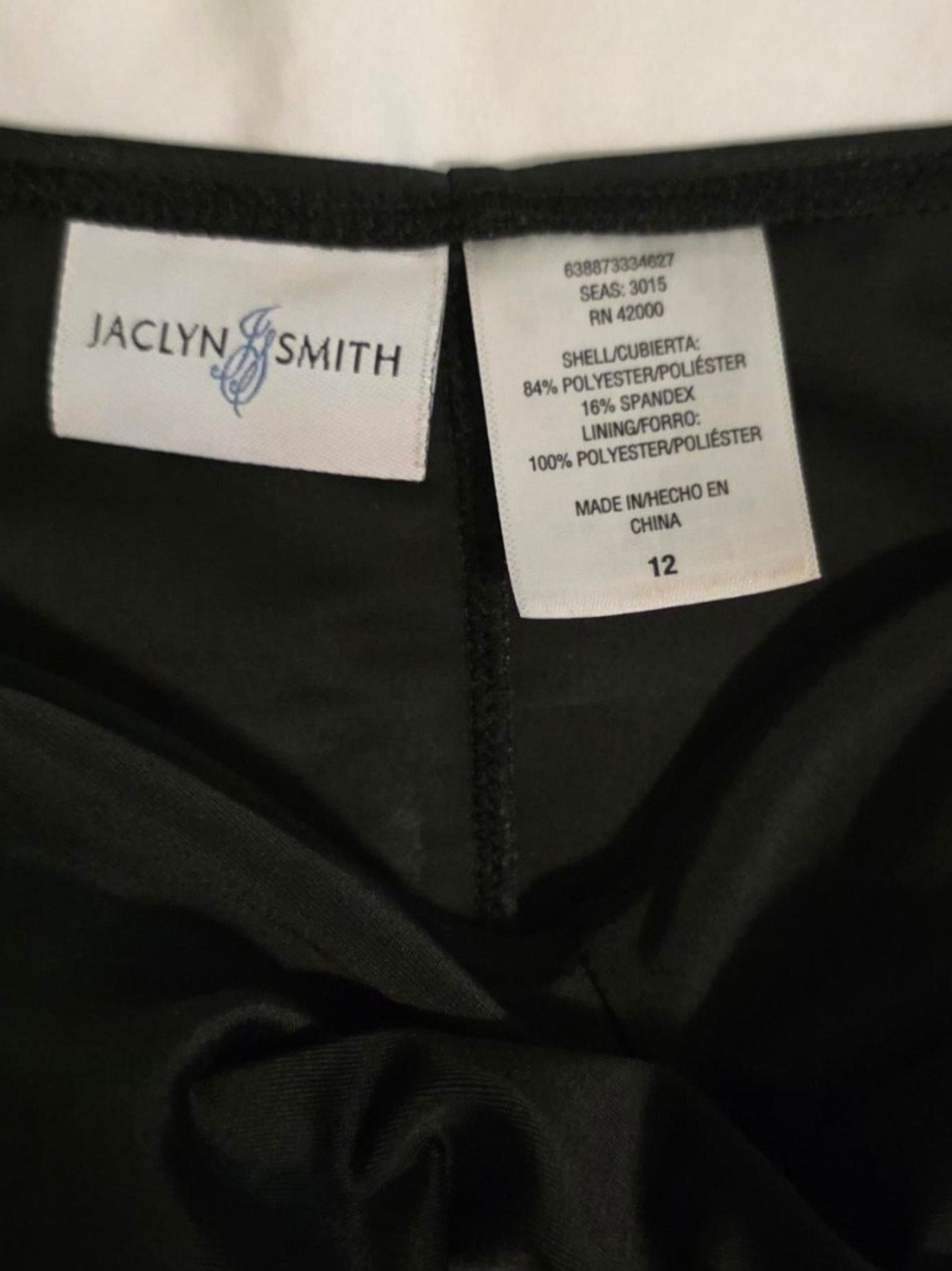 Jaclyn Smith Black Slimming Spandex Swimsuit Size 12 Retro Classic - Picture 2 of 9